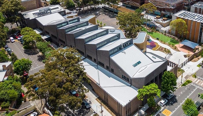 An undated image shows the top of the the Darlington Public School in Chippendale, Sydney, Australia. — Instagram/@worldarchfest