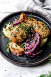 Apple Cider Baked Chicken and Cabbage