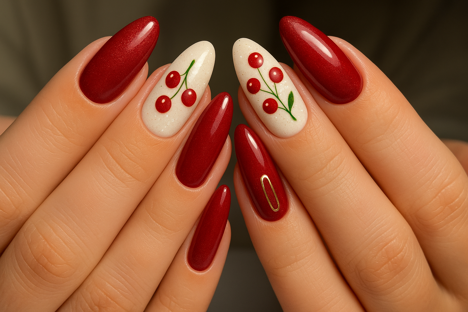 “Red Velvet & Gold: The Ultimate Holiday Nail Design to Sparkle This Season”