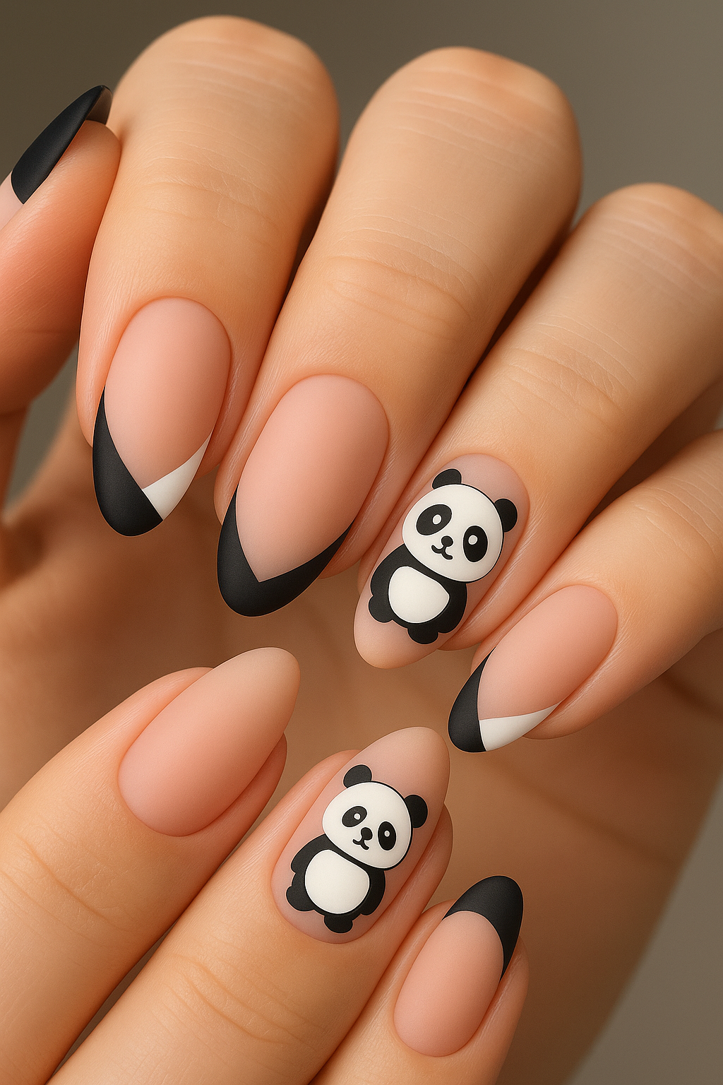 Panda Perfection: The Adorable Black-and-White Nail Art Trend You Need to Try