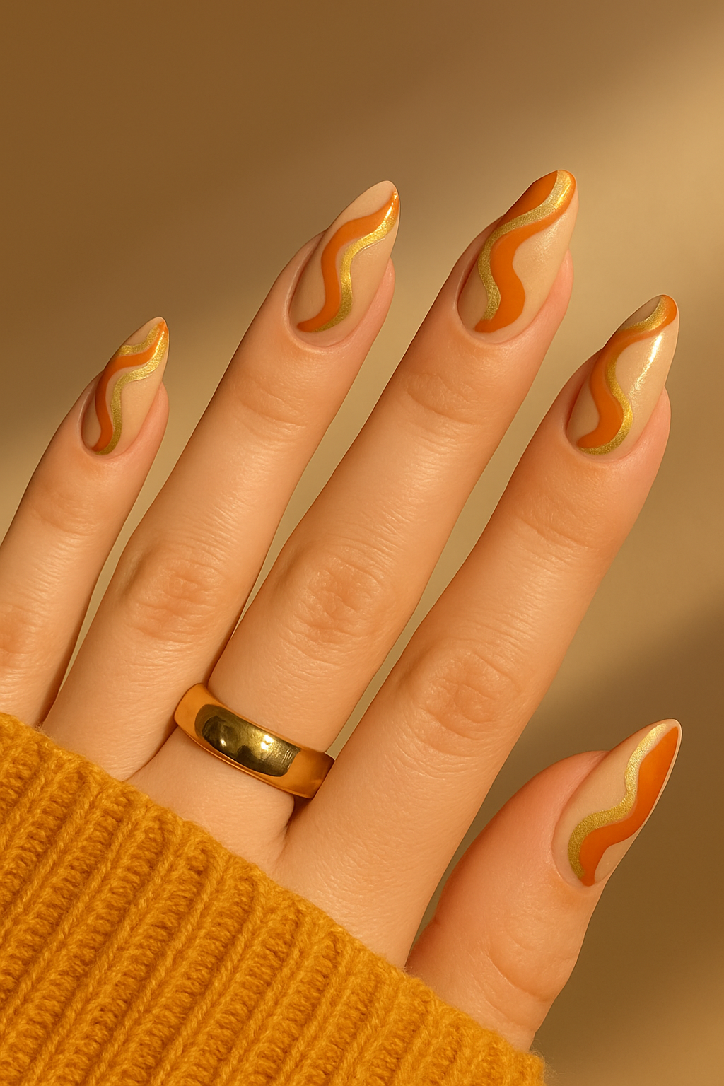 Golden Waves: The Chic Nail Art Trend That’s Stealing the Spotlight