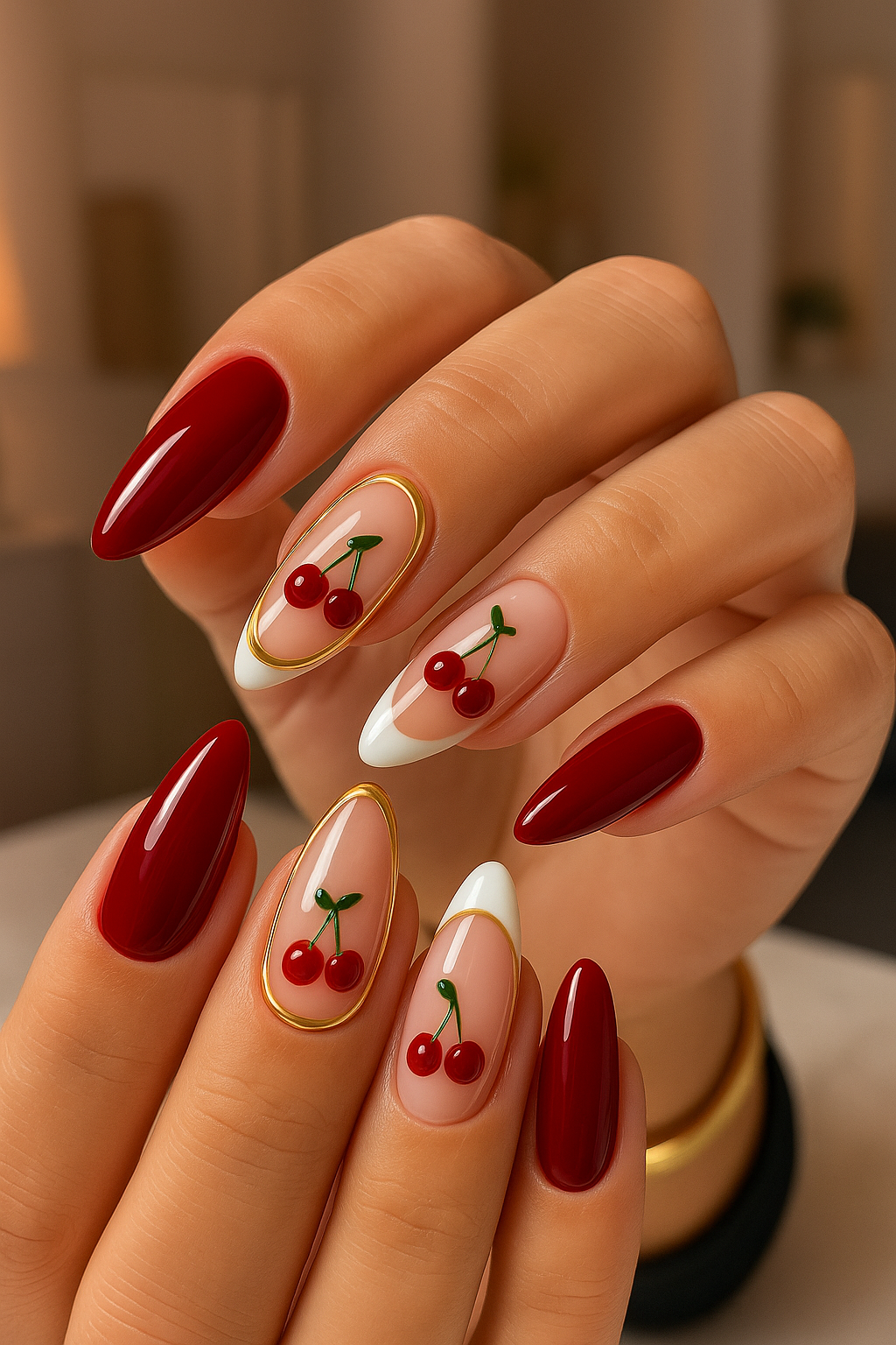Cherry Glam Nails: The Playful Yet Luxurious Manicure Trend Taking Over