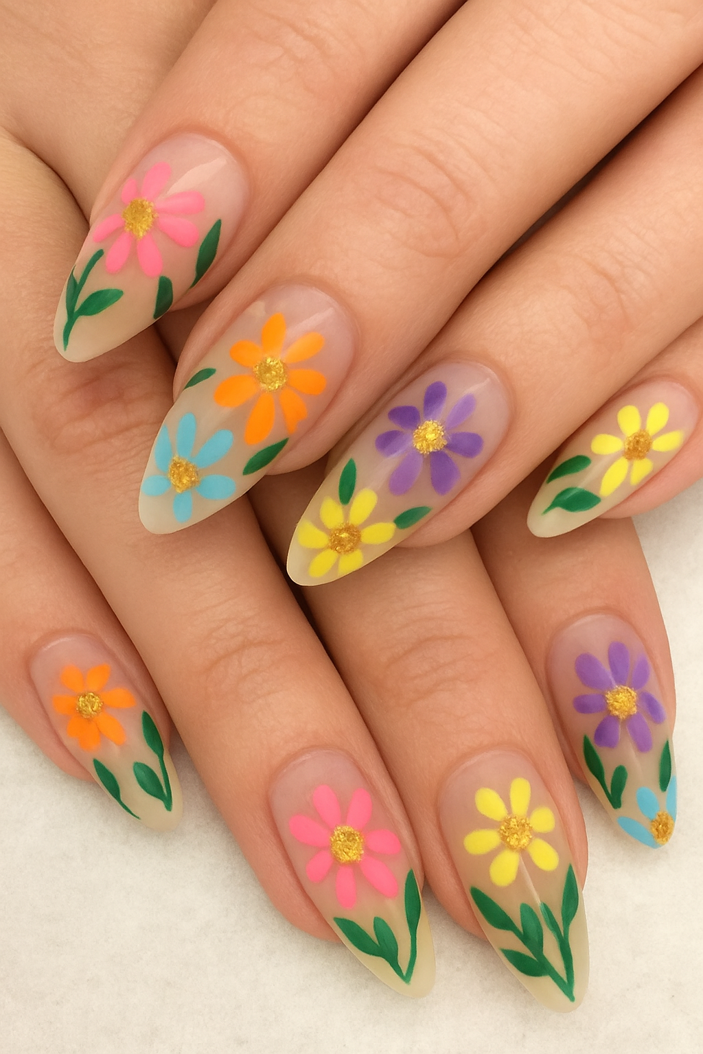 Petal Party: Bright Daisy Nails for Spring & Summer