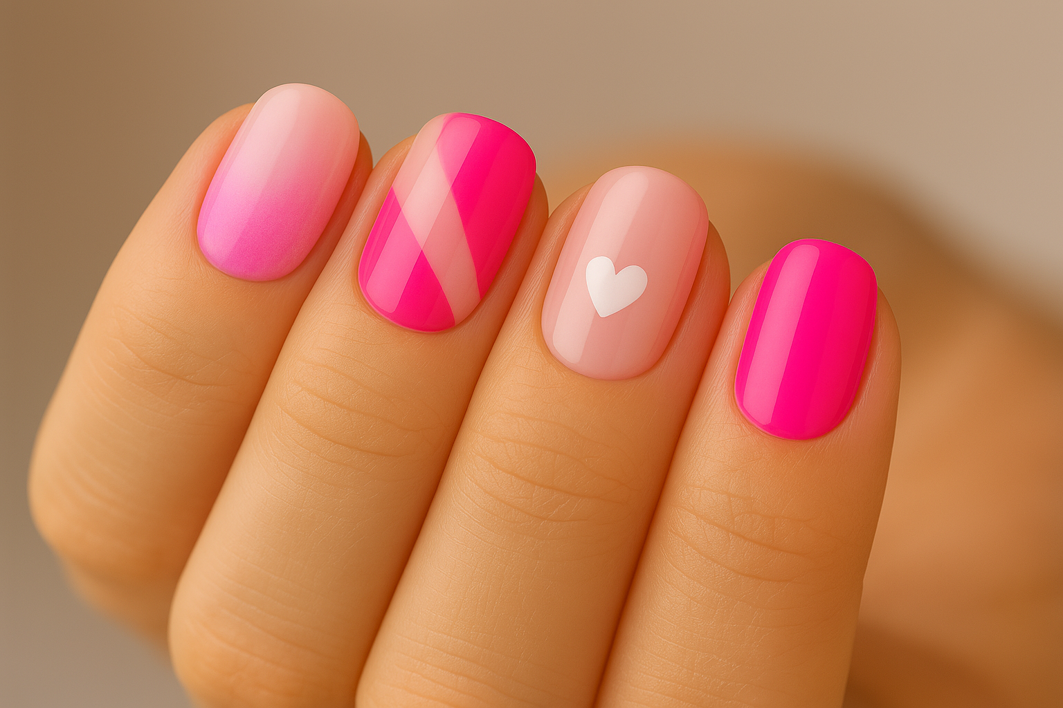 đ Pink Nail Art for Short Nails: From Soft Ombre to Bold Neon