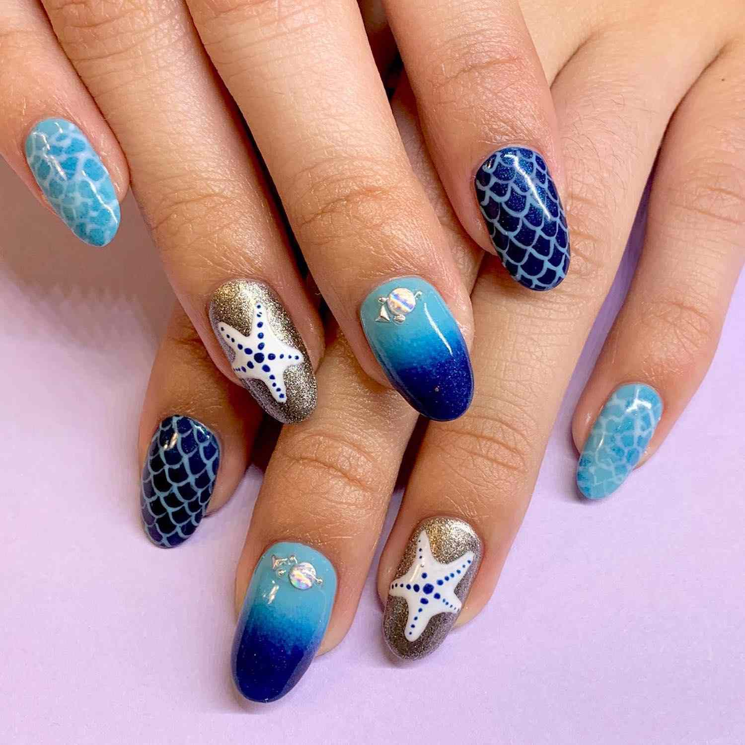 Nail Art That Turns Heads: Blue Hues, Bold Accessories & Toe-Tally Chic Designs