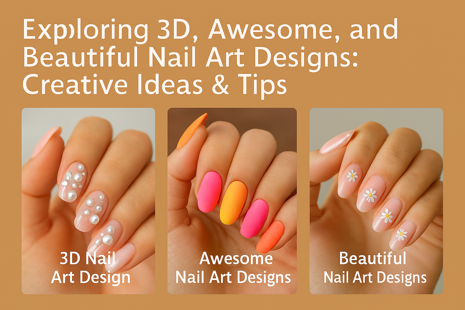 Exploring 3D, Awesome, and Beautiful Nail Art Designs: Creative Ideas &amp; Tips