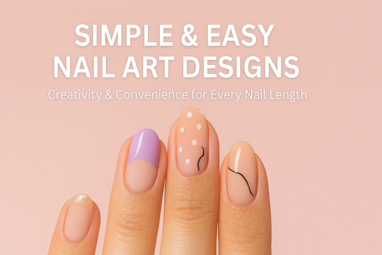 40+ Simple and Easy Nail Art Designs for Every Nail Length (Short &amp; Acrylic Nails Included)