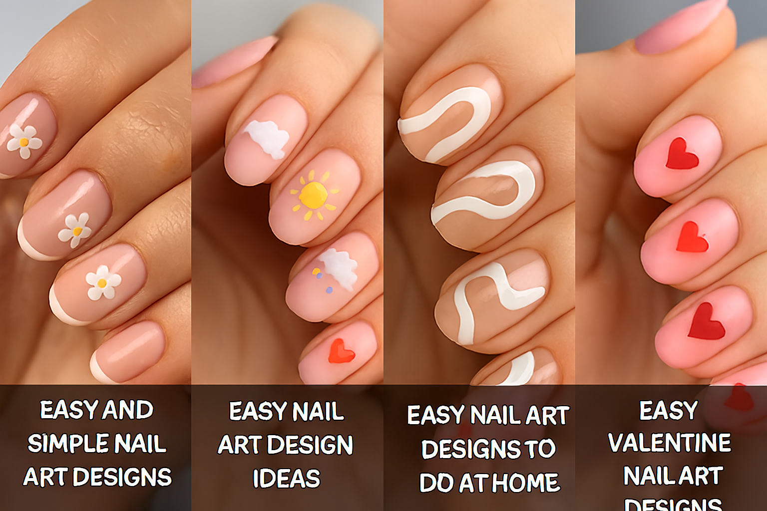 Easy Nail Art Designs You Can Do at Home: Simple, Cute & Seasonally Stylish