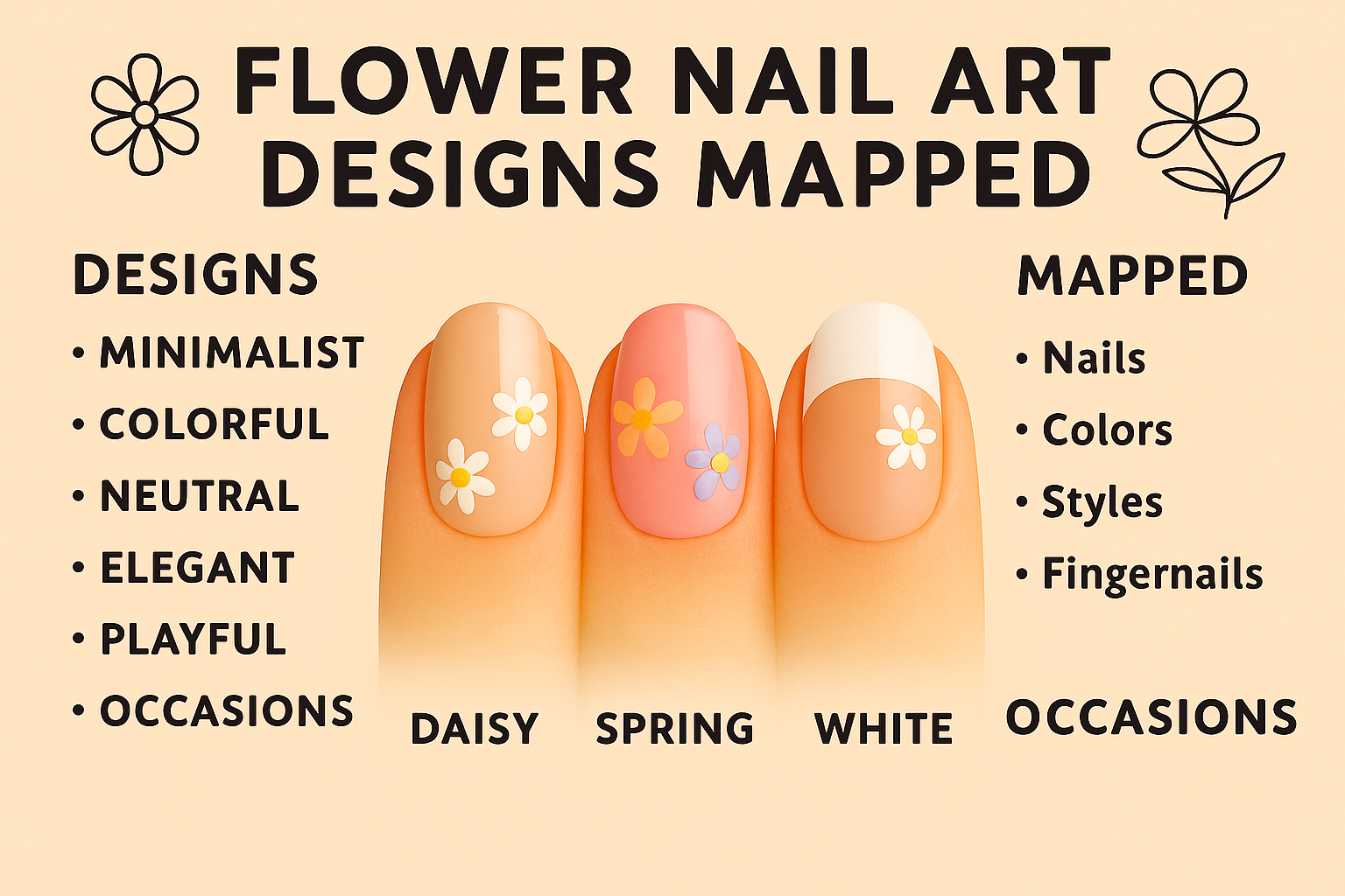 Simple Flower Nail Art Designs 2025: Minimalist, Pastel & DIY-Friendly Blooms