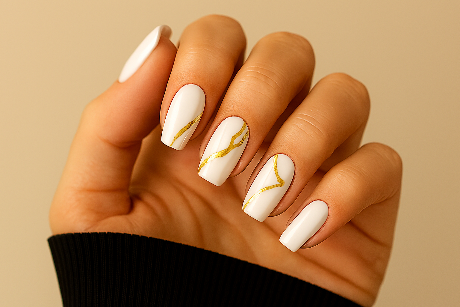 White and Gold Nail Art: Elegant & Trendy Designs for 2025