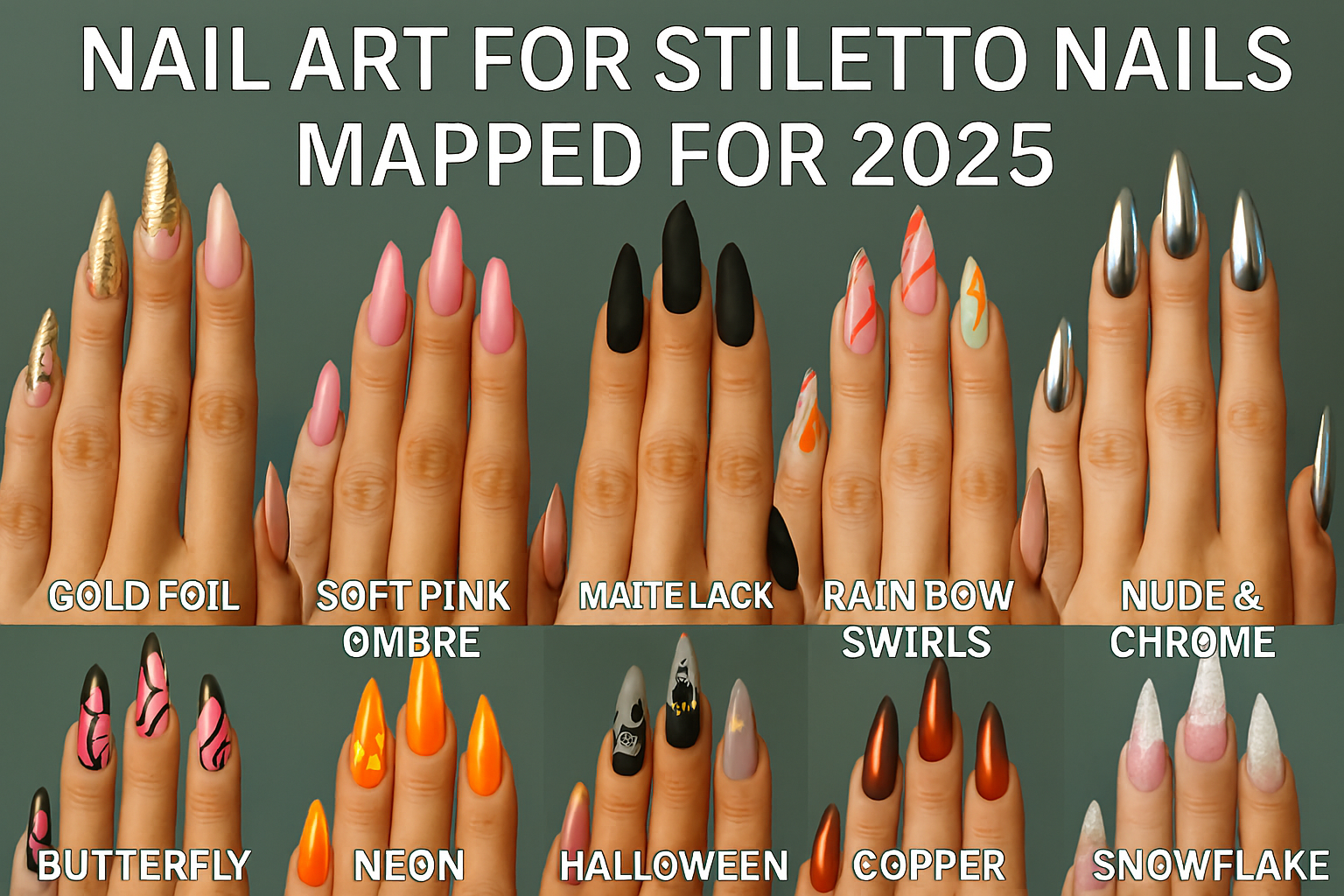Nail Art for Stiletto Nails in 2025: Mapped Styles, Seasonal Motifs &amp; Visual Identity
