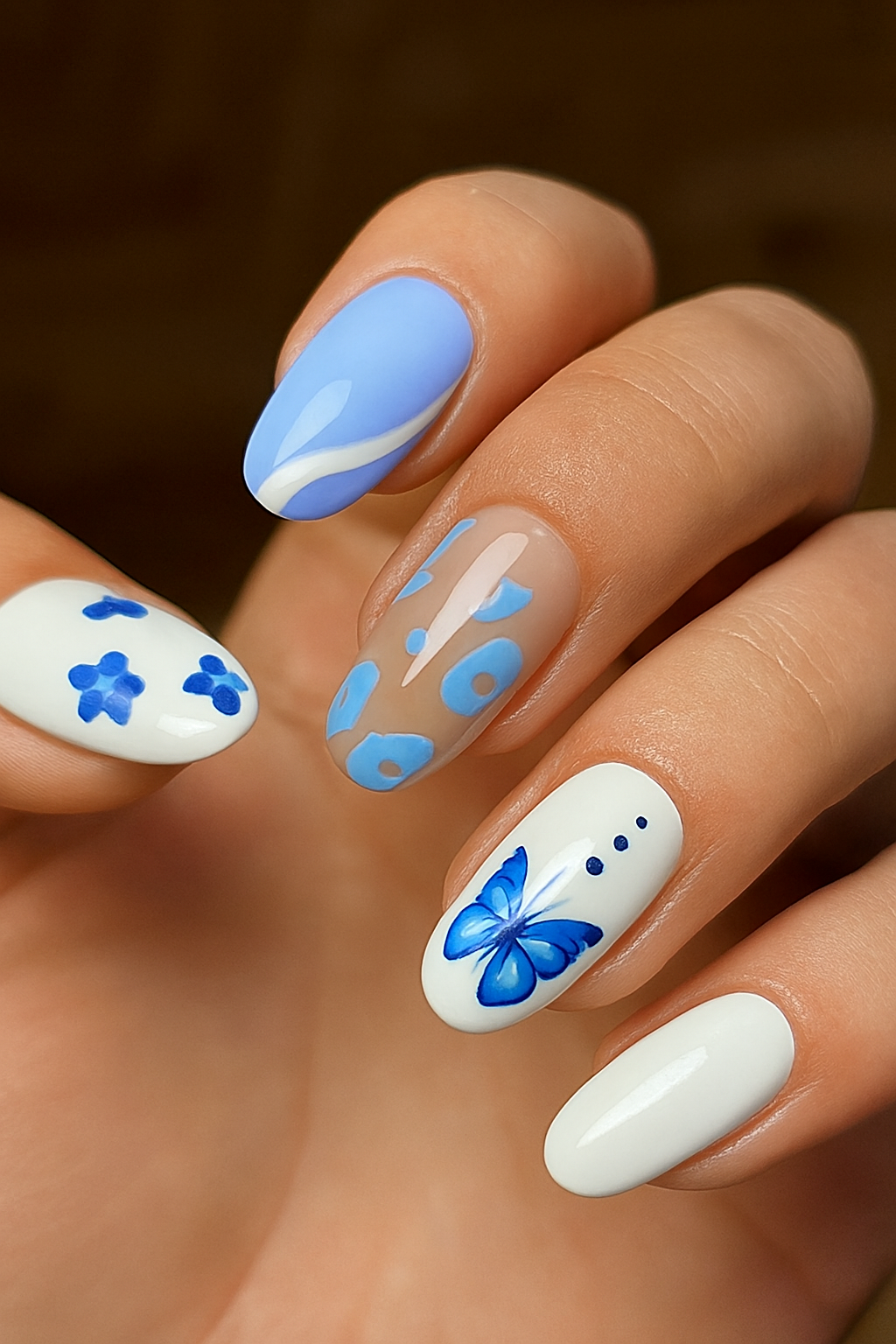 Blue &amp; White Nail Art Designs for 2025: Mapped Elegance, Freshness &amp; Seasonal Flow