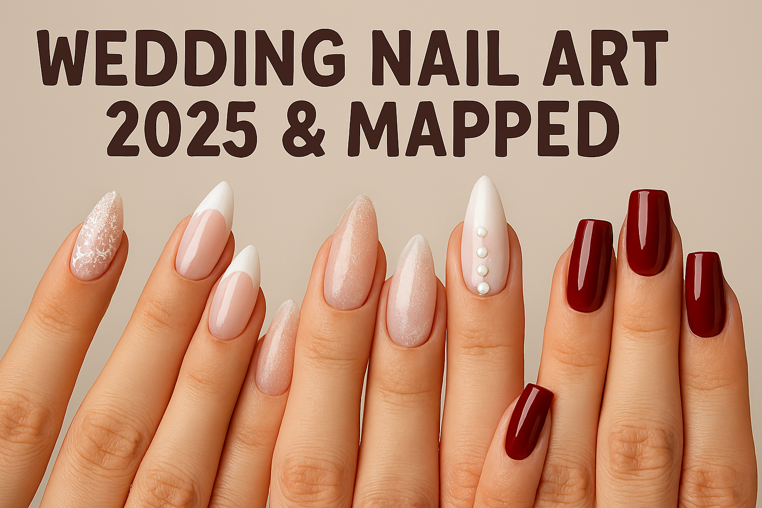 Wedding Nail Art 2025: Elegant, Luxury &amp; Minimalist Bridal Designs