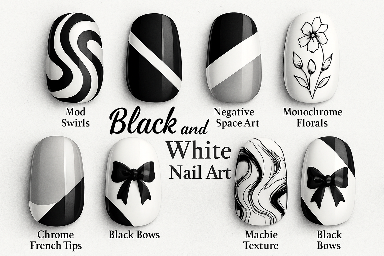 Black and White Nail Art (2025): Mapped Contrast, Emotional Elegance & Discoverable Minimalism