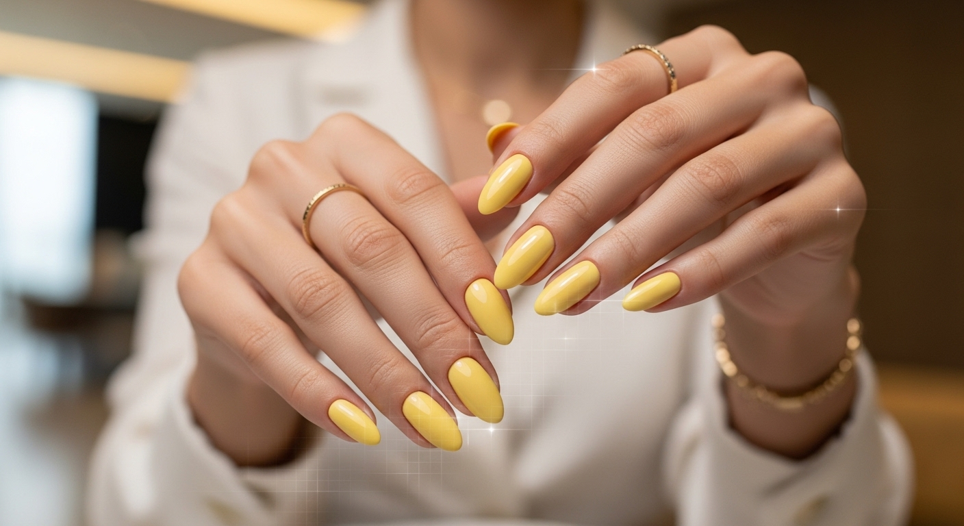 Butter Yellow Nails 2025: Pastel Luxury, Quiet Chic &amp; Digital Resonance